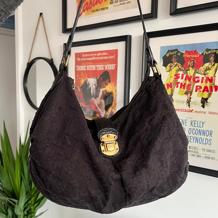 Louis Vuitton denim baggy shoulder bag