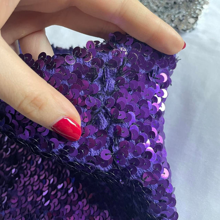 Dolce & Gabbana purple sequin boob tube top