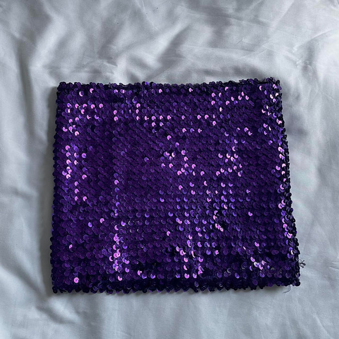 Dolce & Gabbana purple sequin boob tube top