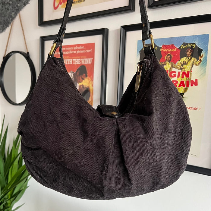 Louis Vuitton denim baggy shoulder bag