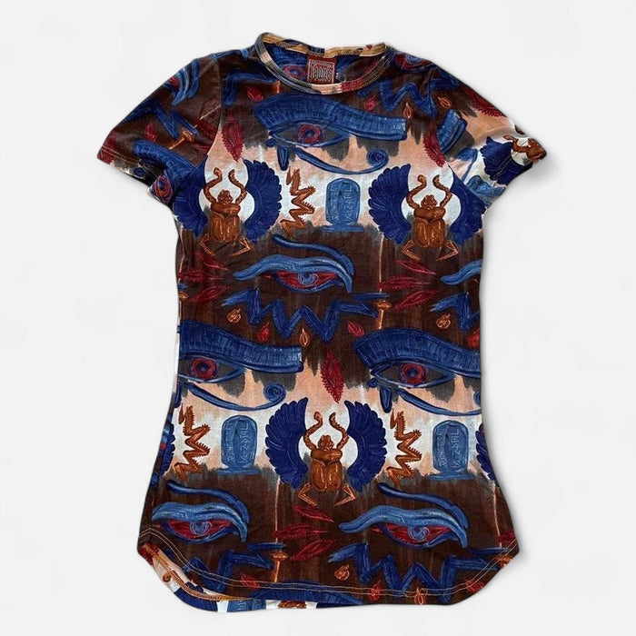 Jean Paul Gaultier mesh Aztec top