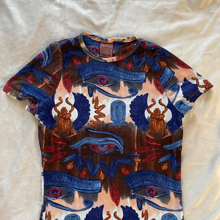 Jean Paul Gaultier mesh Aztec top