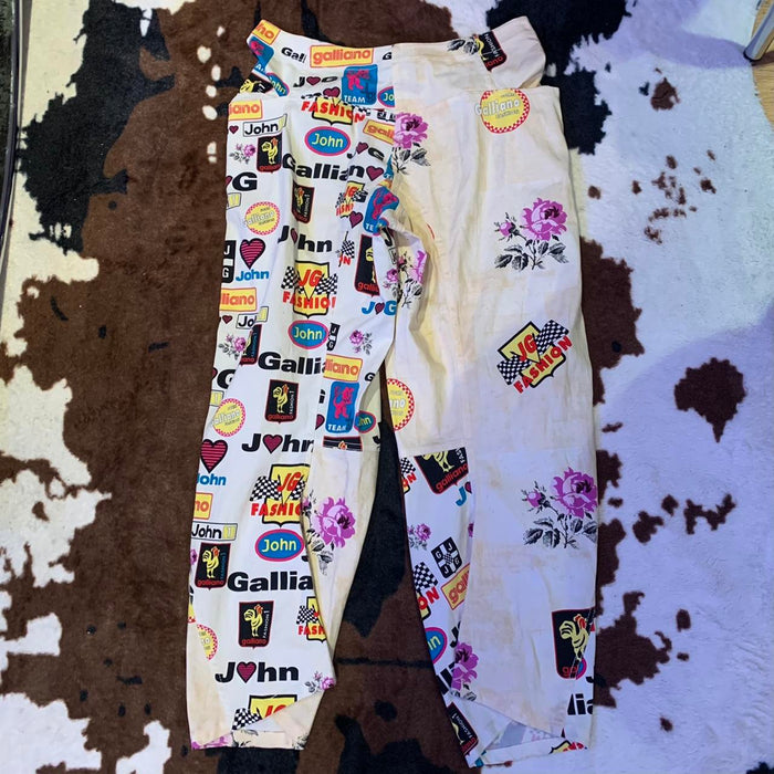 John Galliano graphic trousers