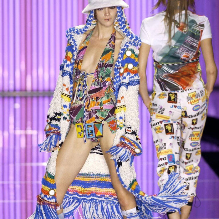 John Galliano graphic trousers