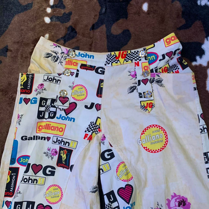 John Galliano graphic trousers