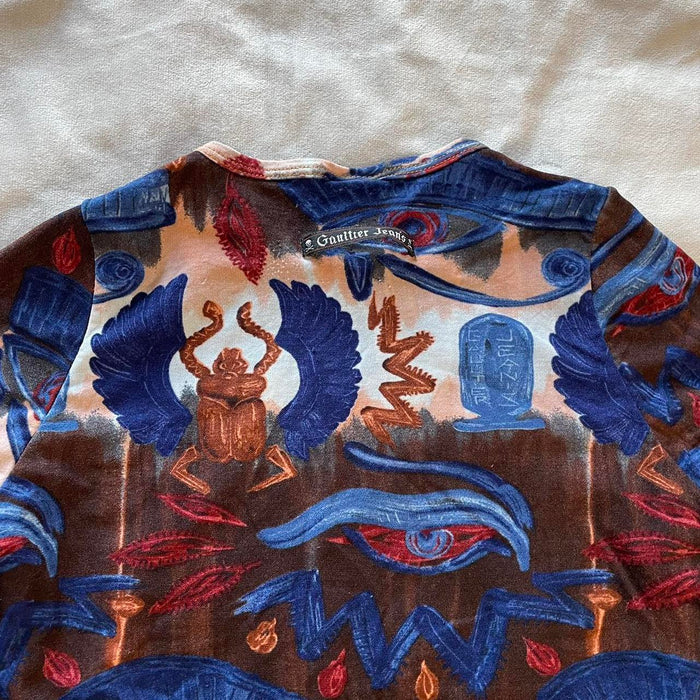 Jean Paul Gaultier mesh Aztec top