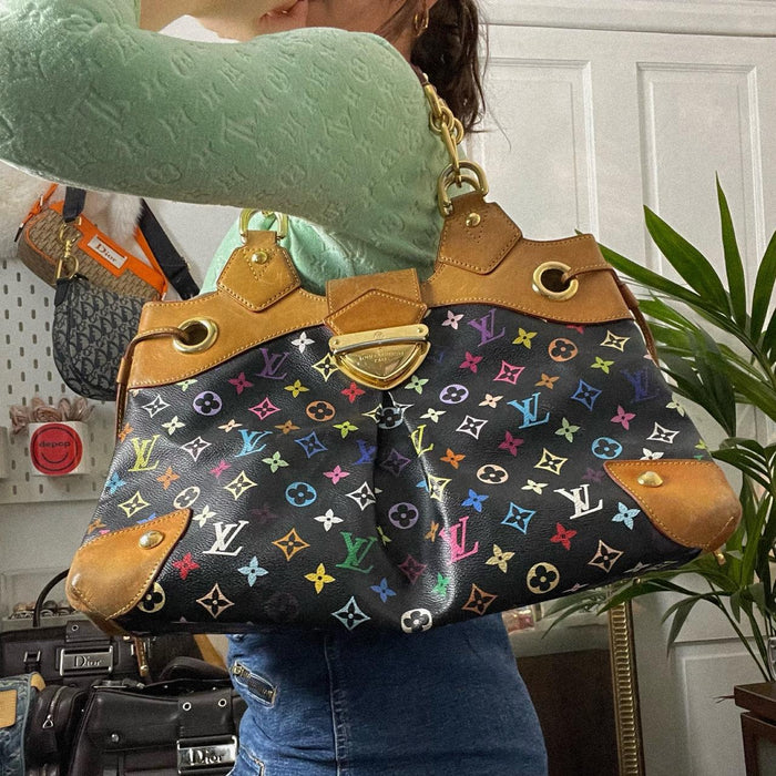 Louis Vuitton vintage black multicolour ursula shoulder bag
