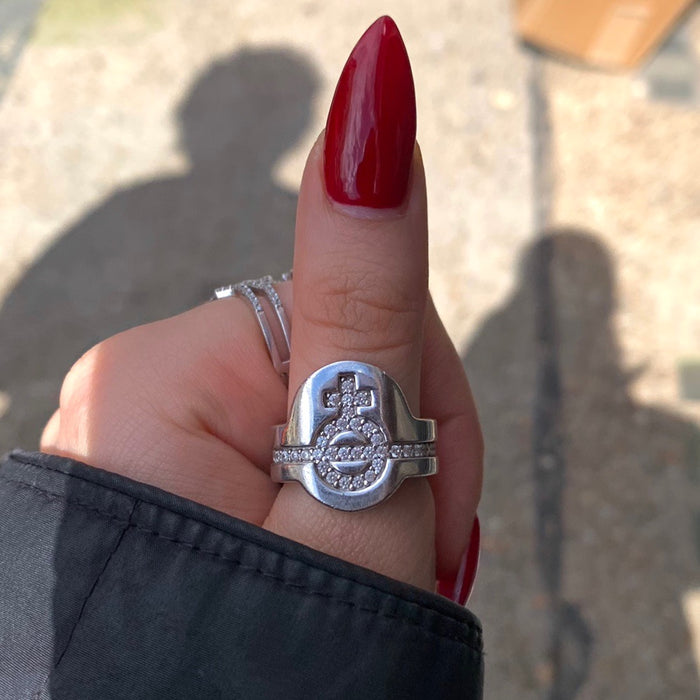 Vivienne Westwood crystal orb ring