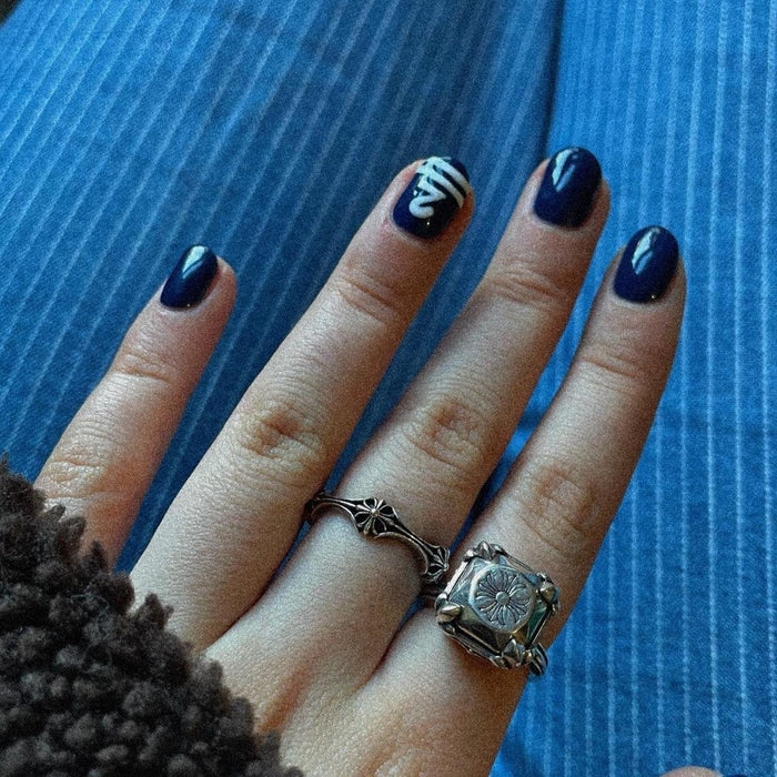 Chrome Hearts silver cross cocktail ring