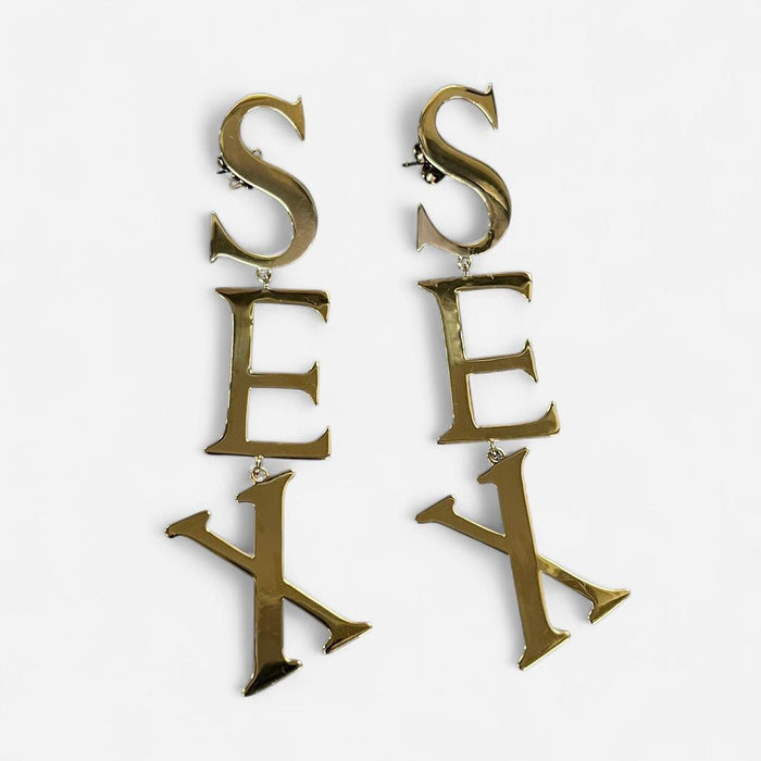 Vivienne Westwood gold sex earrings