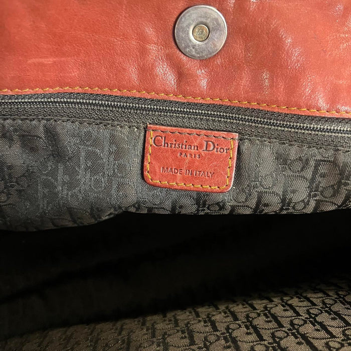 Christian Dior red gaucho saddle bag