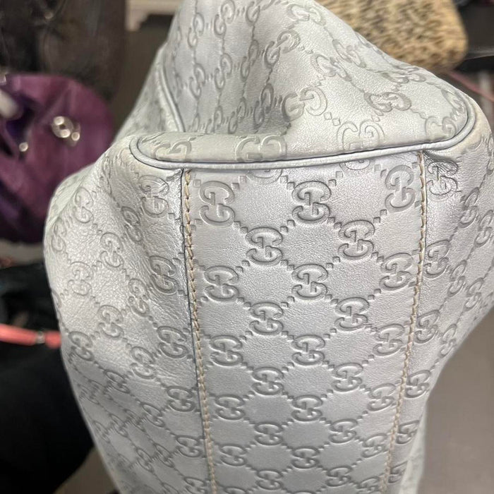 Gucci large silver sukey bag