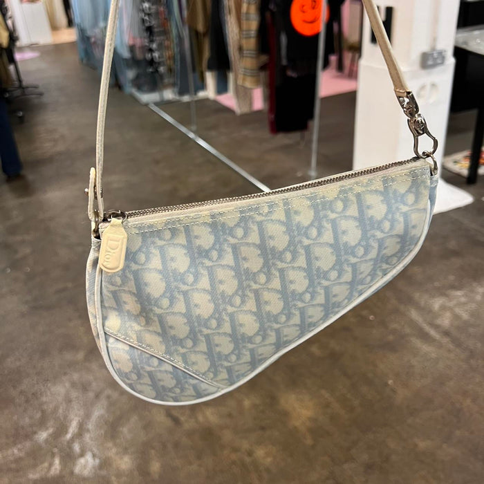 Dior blue mini saddle bag