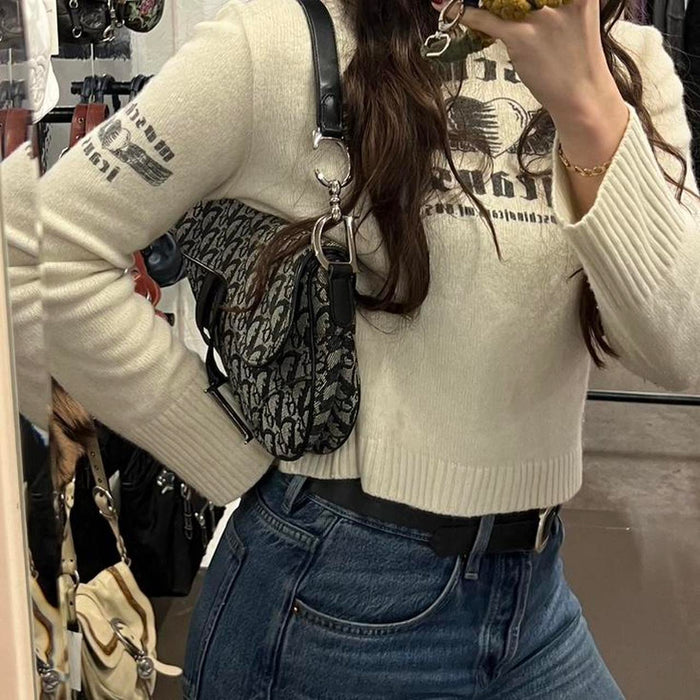 Christian Dior black oblique saddle bag