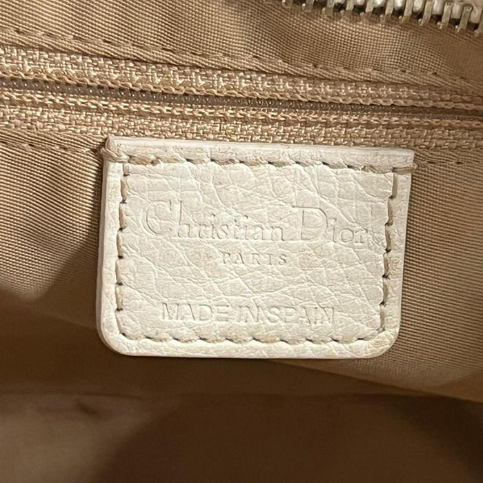 Christian Dior white Columbus shoulder bag