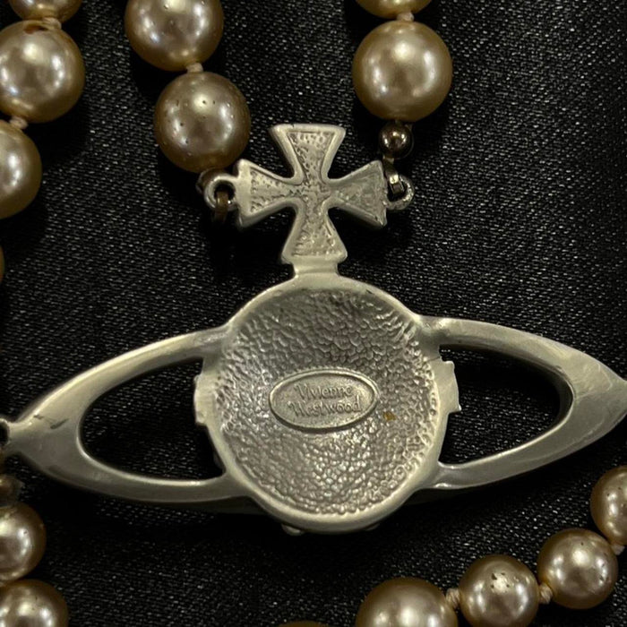 Vivienne Westwood layered pearl orb necklace