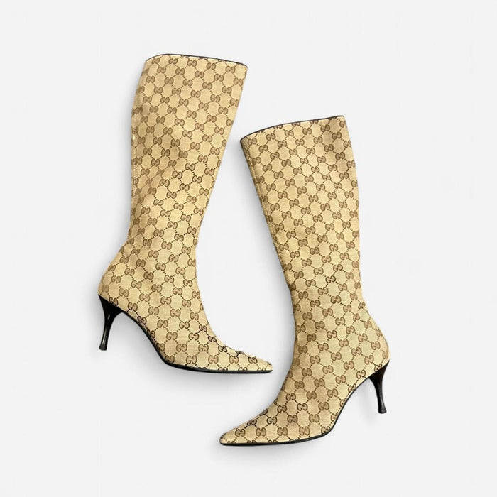 Gucci monogram boots