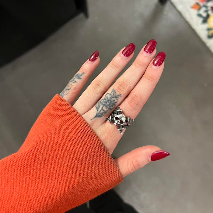 Vivienne Westwood sterling silver skull orb ring