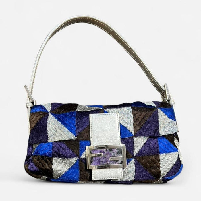 Fendi geometric embroidered baguette