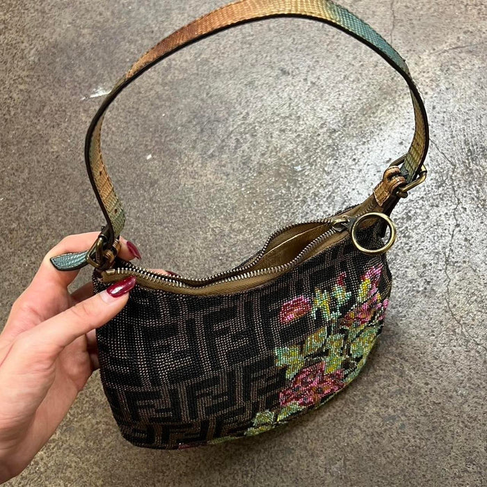 Fendi beaded oyster bag