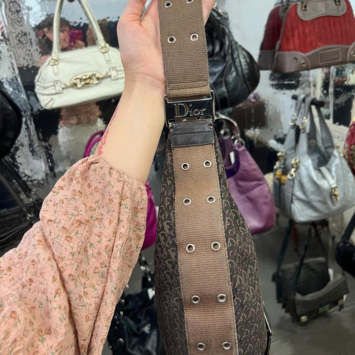 Christian Dior brown street chic XL hobo bag