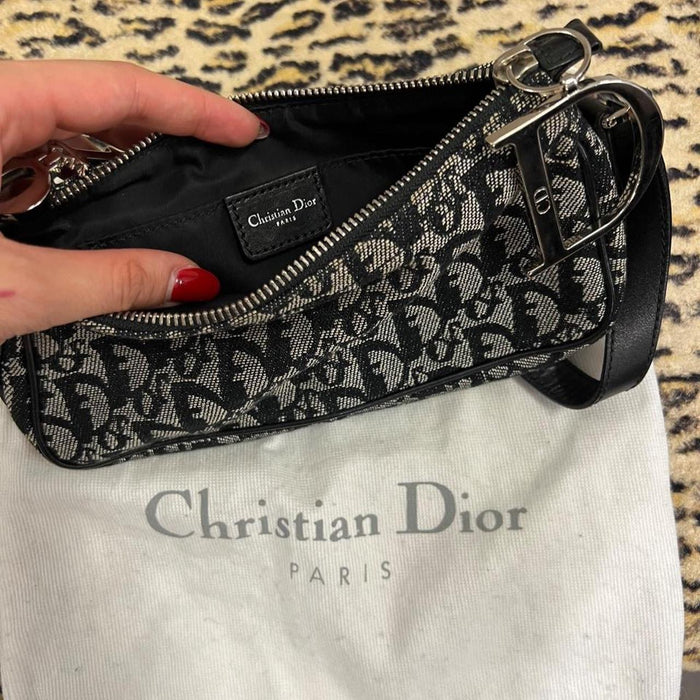 Christian Dior spellout monogram shoulder bag