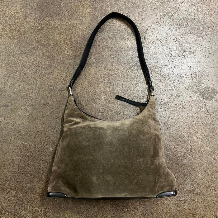 Prada suede hobo bag
