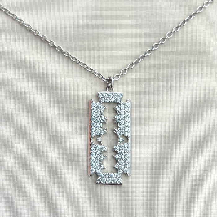 Vivienne Westwood silver razor necklace