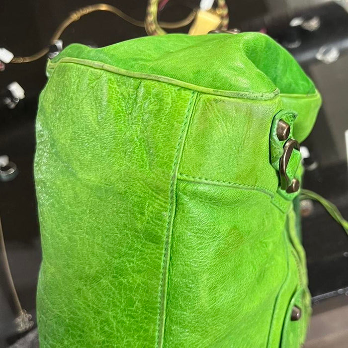 Balenciaga city apple green bag