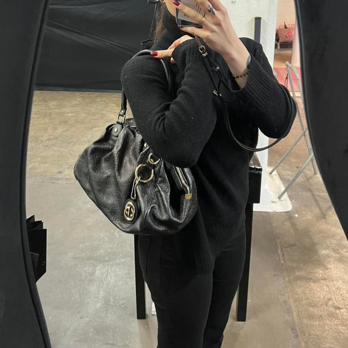 Gucci sukey black guccissima bag