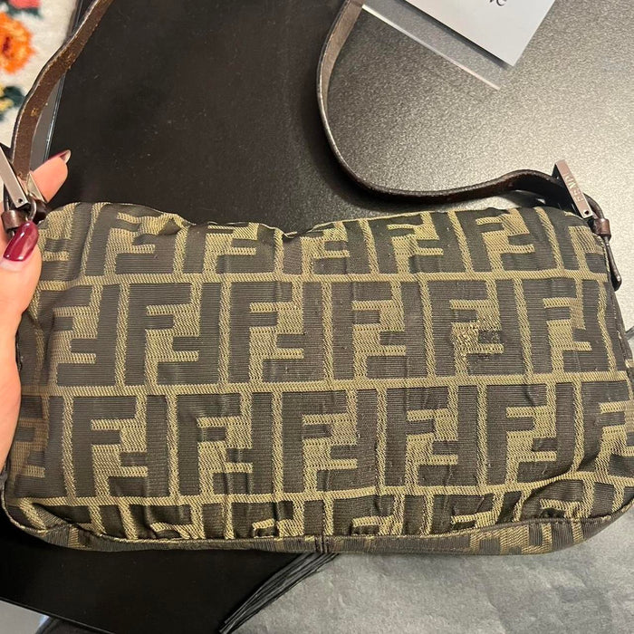 Fendi zucca baguette shoulder bag
