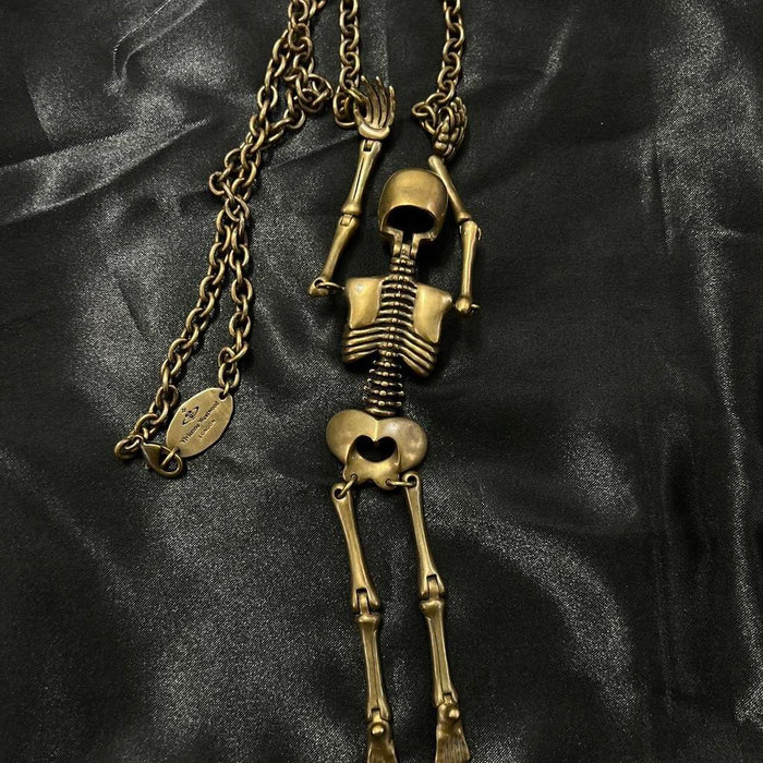 Vivienne Westwood skeleton worlds end necklace