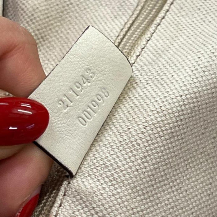 Gucci white diamanté large sukey bag