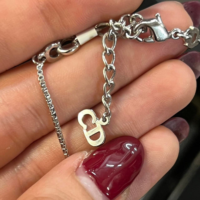 Christian Dior silver red star necklace