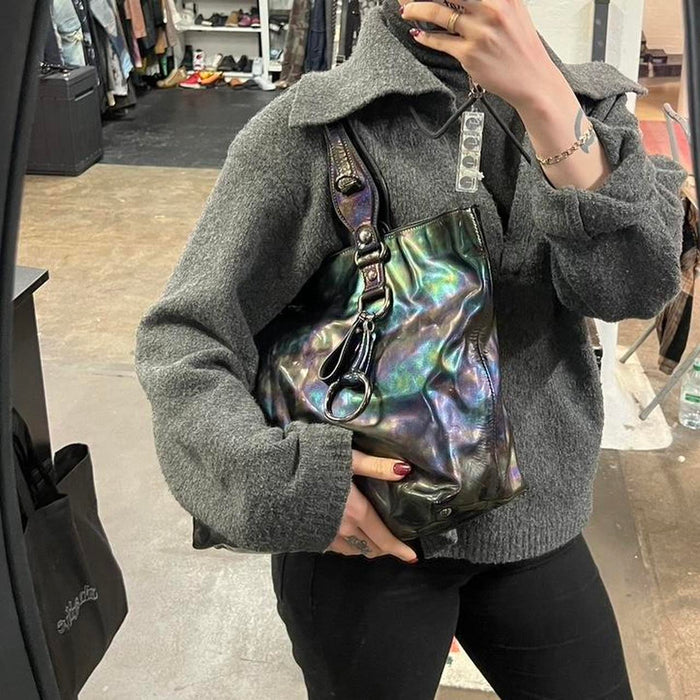 Gucci iridescent horsebit icon tote bag