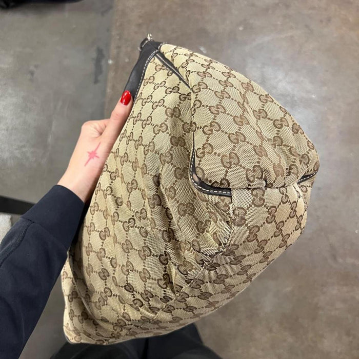 Gucci brown leather abbey shoulder bag