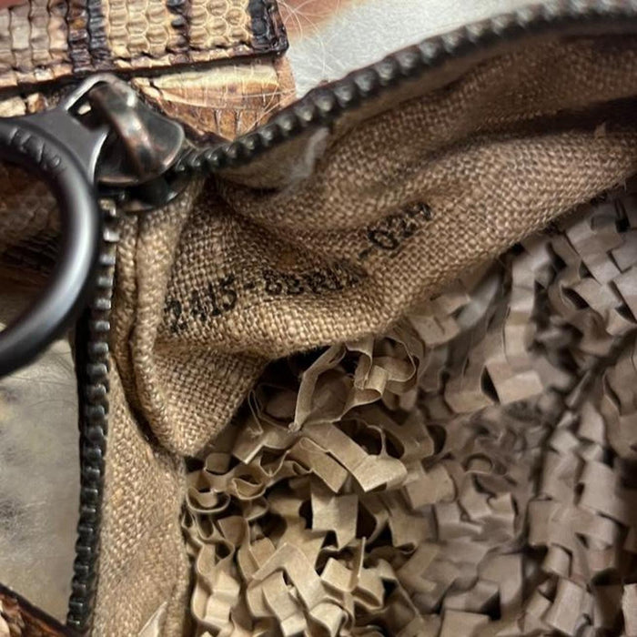 Fendi fur trimmed oyster bag