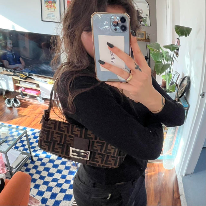 Fendi zucca baguette shoulder bag