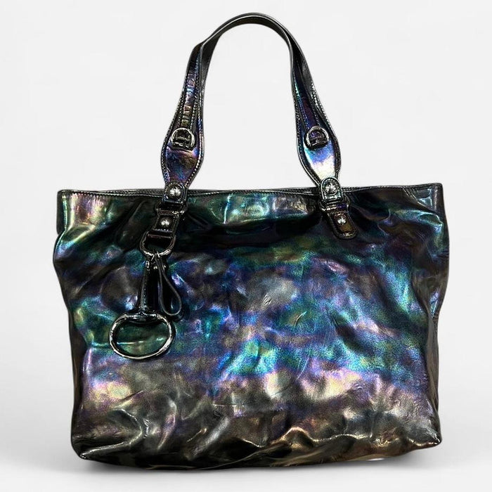 Gucci iridescent horsebit icon tote bag
