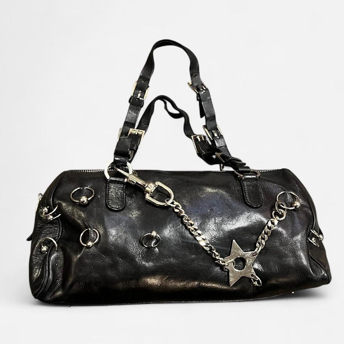 Dior hardcore black leather handbag