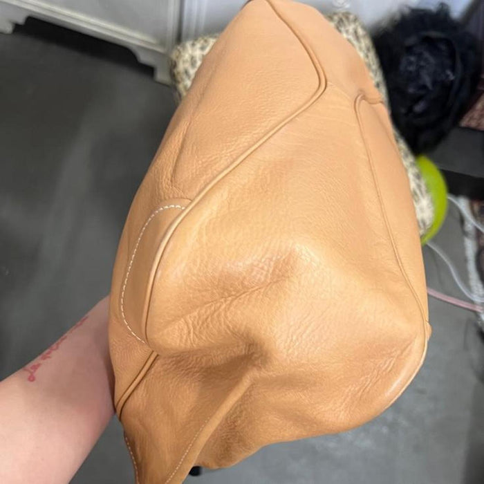 Miu Miu tan leather padlock shoulder bag