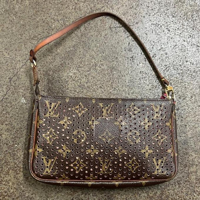 Louis Vuitton perforated pochette bag