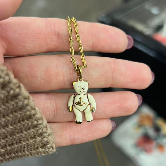 Vivienne Westwood vintage gold teddy bear necklace