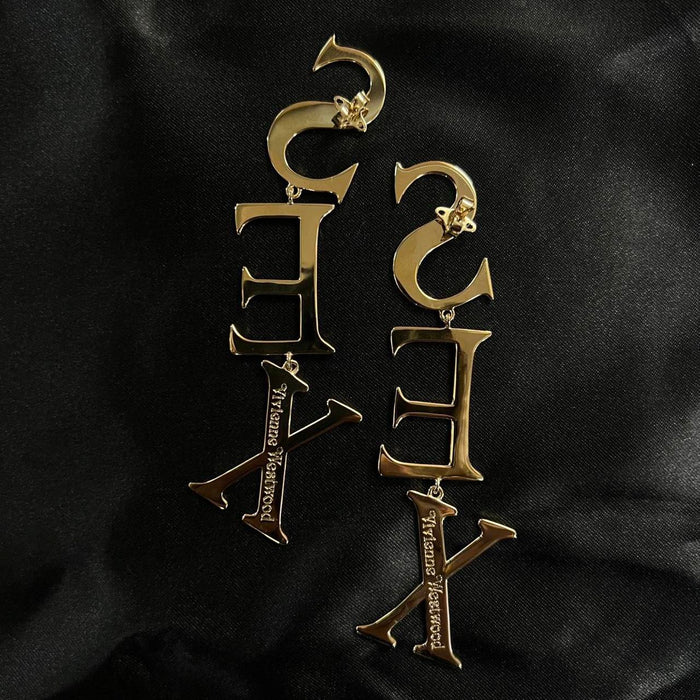 Vivienne Westwood gold sex earrings