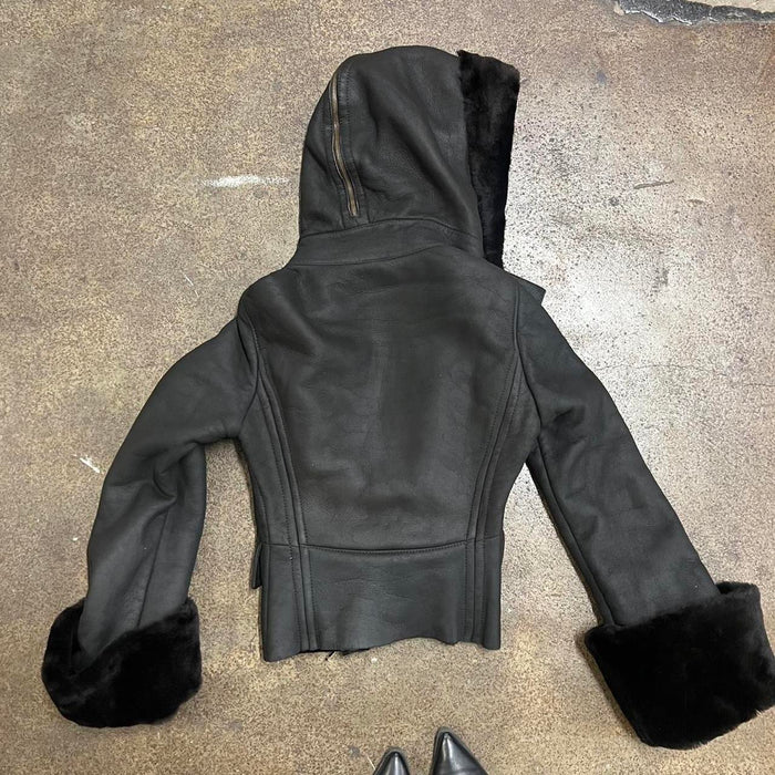 Gucci Tom Ford leather shearling jacket