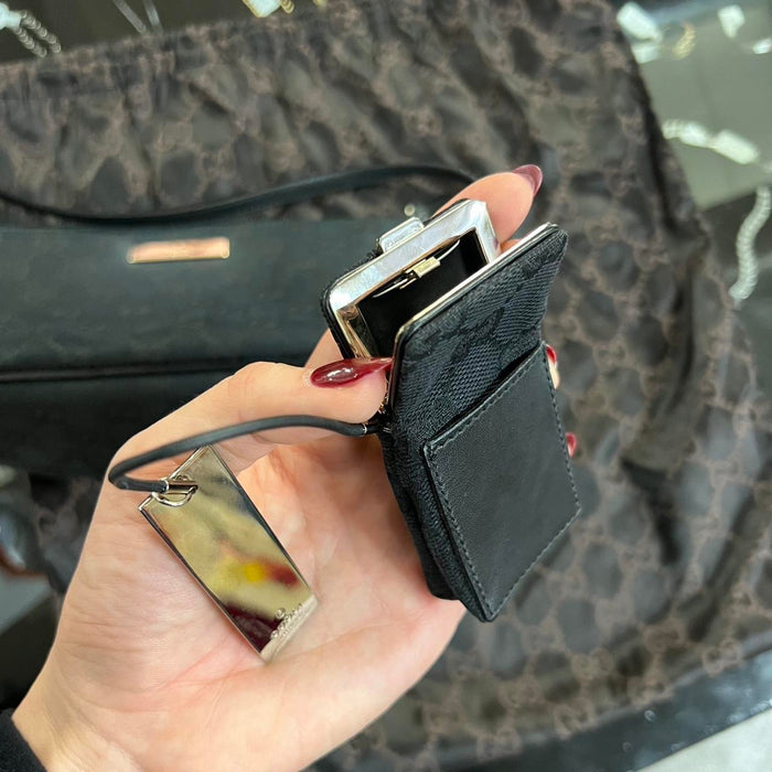 Gucci black boat bag & coin purse