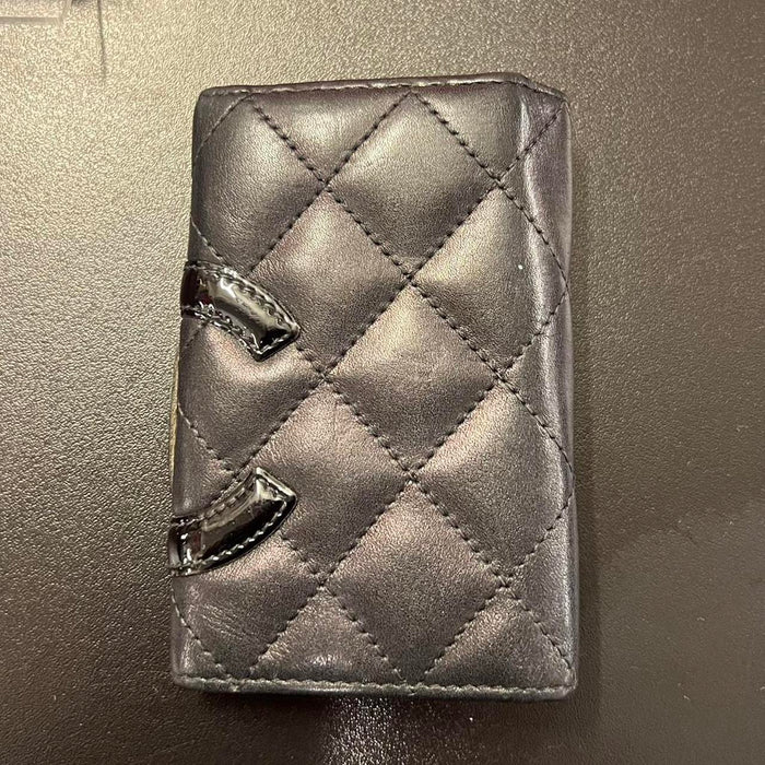 Chanel black cambon 6 key holder