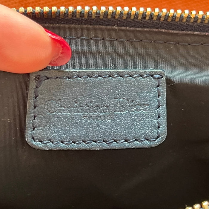 Christian Dior navy saddle bag