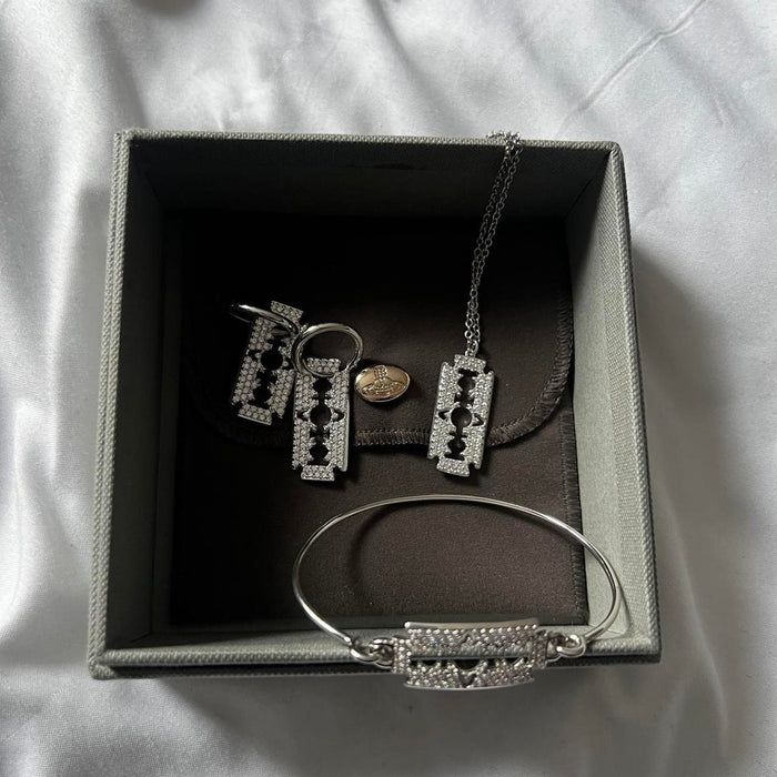 Vivienne Westwood silver razor necklace
