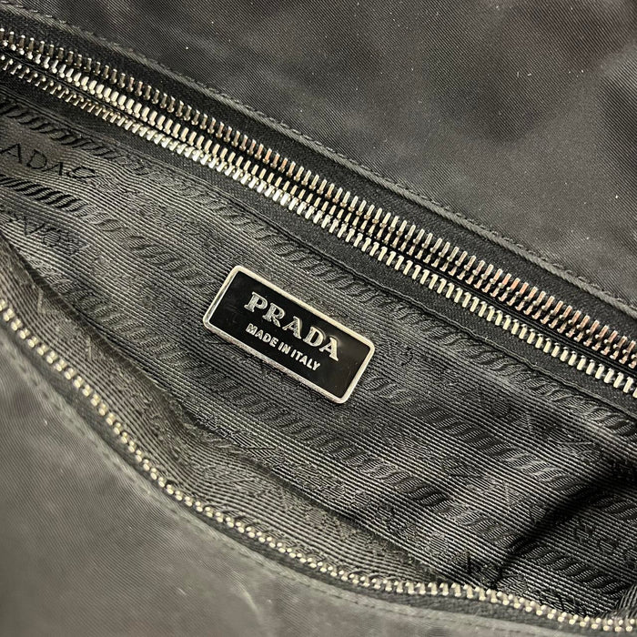 Prada black nylon tote bag